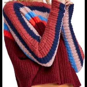 Free People Rainbow Sweater
